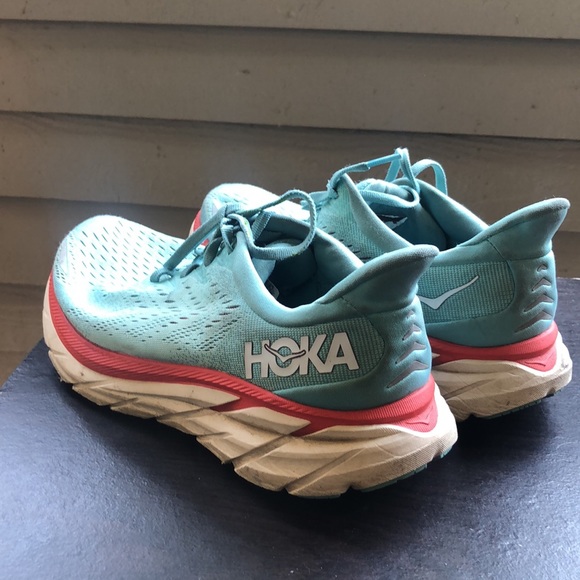 Hoka One One Clifton 8 Women’s Teal Blue FE1221C W Wide Running Sneakers 9D - Picture 12 of 14